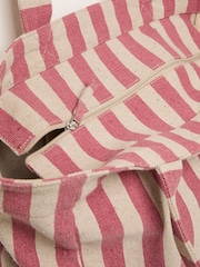 FatFace Red Striped Beach 100% Cotton Bag - Image 2 of 2