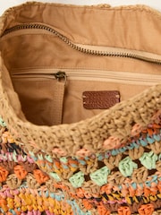 FatFace Multi Raffia Cross-Body Bag - Image 2 of 4