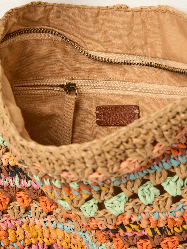 FatFace Multi Raffia Cross-Body Bag - Image 2 of 4