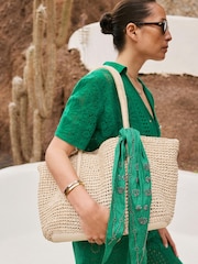 Mint Velvet Green Crochet Shell Shirt - Image 4 of 6