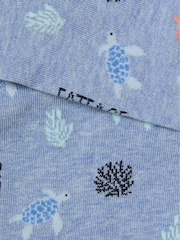 FatFace Blue Turtle Trainer Socks - Image 2 of 2