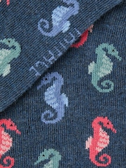 FatFace Blue Seahorse Trainer Socks - Image 2 of 2