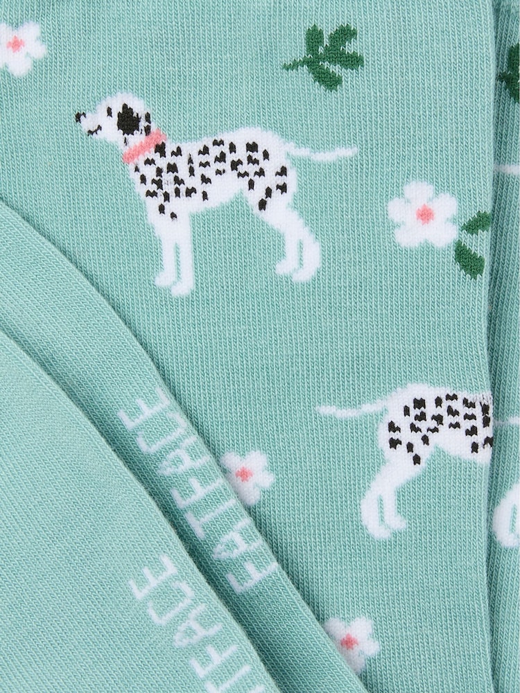 FatFace Green Daisy Dog Socks - Image 2 of 2