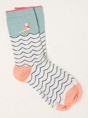 FatFace Green Seagull Socks - Image 1 of 2