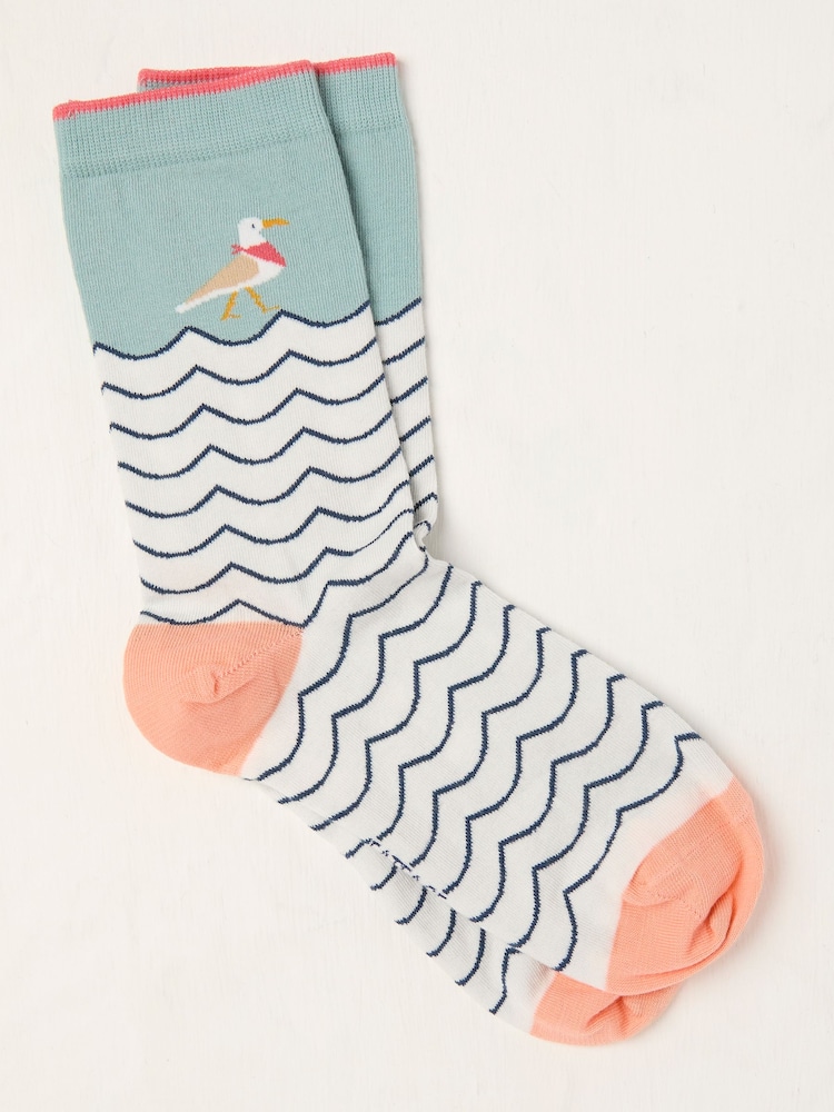 FatFace Green Seagull Socks - Image 1 of 2