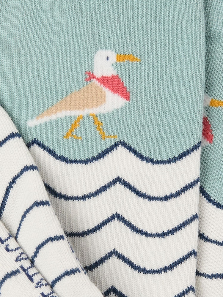 FatFace Green Seagull Socks - Image 2 of 2