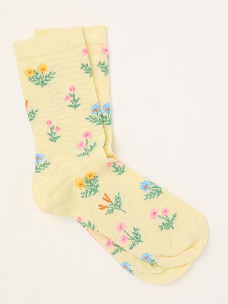 FatFace Yellow Floral Socks - Image 1 of 2