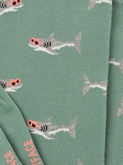 FatFace Green Shark Socks - Image 2 of 2