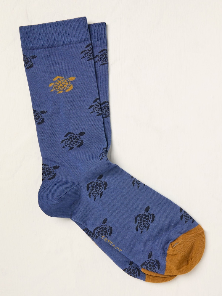 FatFace Blue Turtle Socks - Image 1 of 2