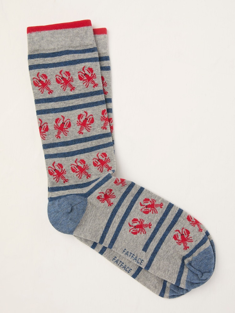 FatFace Grey Lobster Socks - Image 1 of 2