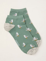 FatFace Green Seagull Trainer Socks - Image 1 of 2