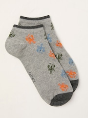 FatFace Grey Lobster Trainer Socks - Image 1 of 2