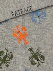 FatFace Grey Lobster Trainer Socks - Image 2 of 2