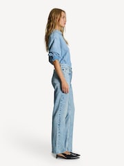 Rag & Bone Blue Miramar Riverly Relaxed Straight High Rise Jeans - Image 3 of 11