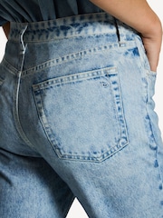 Rag & Bone Blue Miramar Riverly Relaxed Straight High Rise Jeans - Image 6 of 11