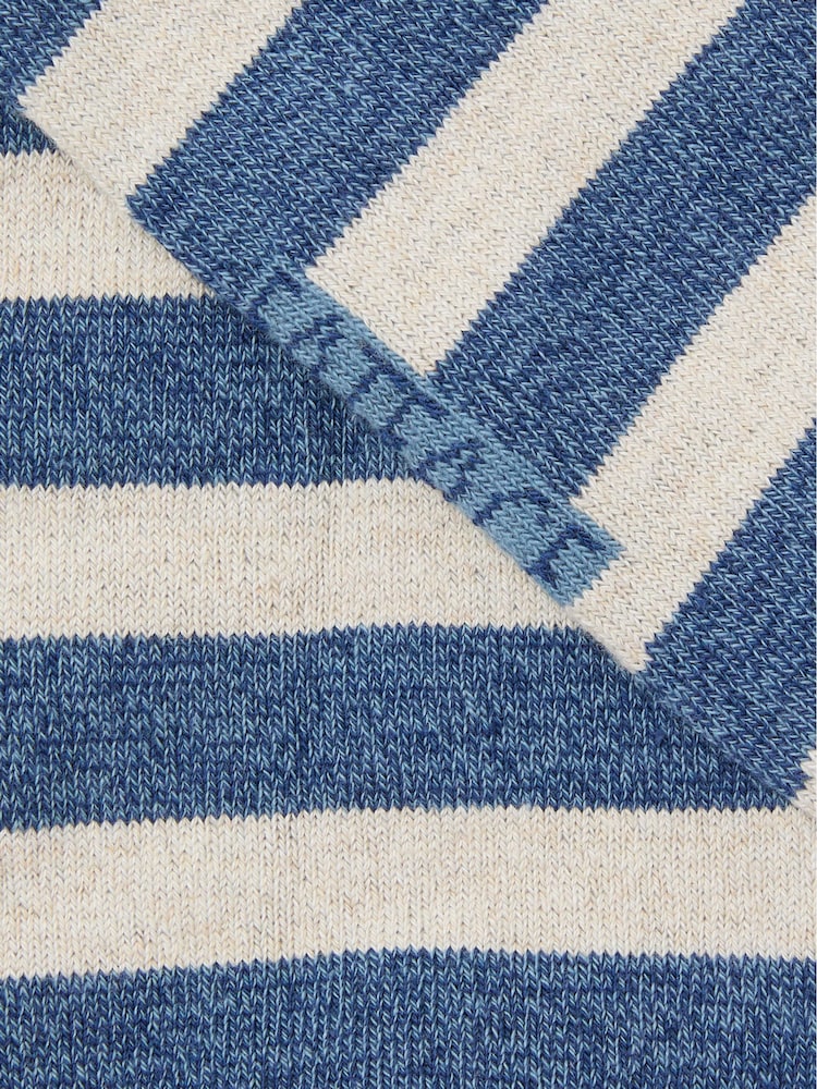 FatFace Blue Twist Trainer Socks - Image 2 of 2