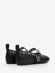 Rag & Bone Black Spire Mary Jane Leather Grommets Shoes - Image 2 of 4