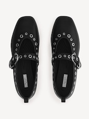 Rag & Bone Black Spire Mary Jane Leather Grommets Shoes - Image 3 of 4