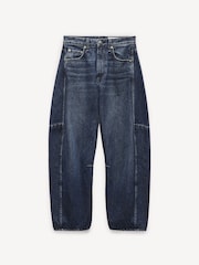Rag & Bone Blue Charlie Barrel Jeans - Image 6 of 6
