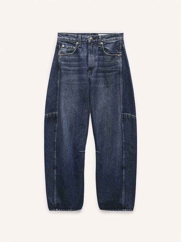 Rag & Bone Blue Charlie Barrel Jeans - Image 6 of 6