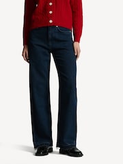 Rag & Bone Blue Logan Mid-Rise Wide Leg Jeans - Image 2 of 9