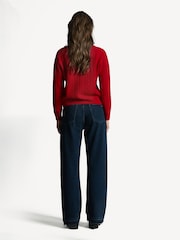 Rag & Bone Blue Logan Mid-Rise Wide Leg Jeans - Image 3 of 9