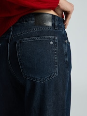 Rag & Bone Blue Logan Mid-Rise Wide Leg Jeans - Image 4 of 9