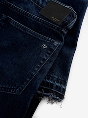 Rag & Bone Blue Logan Mid-Rise Wide Leg Jeans - Image 8 of 9