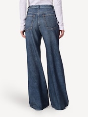 Rag & Bone Blue Miramar Sofie Flared High Rise Jeans - Image 2 of 4