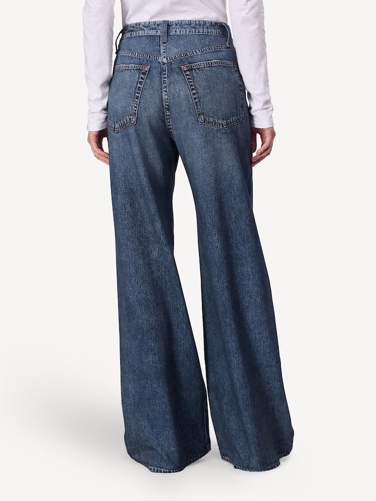 Rag & Bone Blue Miramar Sofie Flared High Rise Jeans - Image 2 of 4