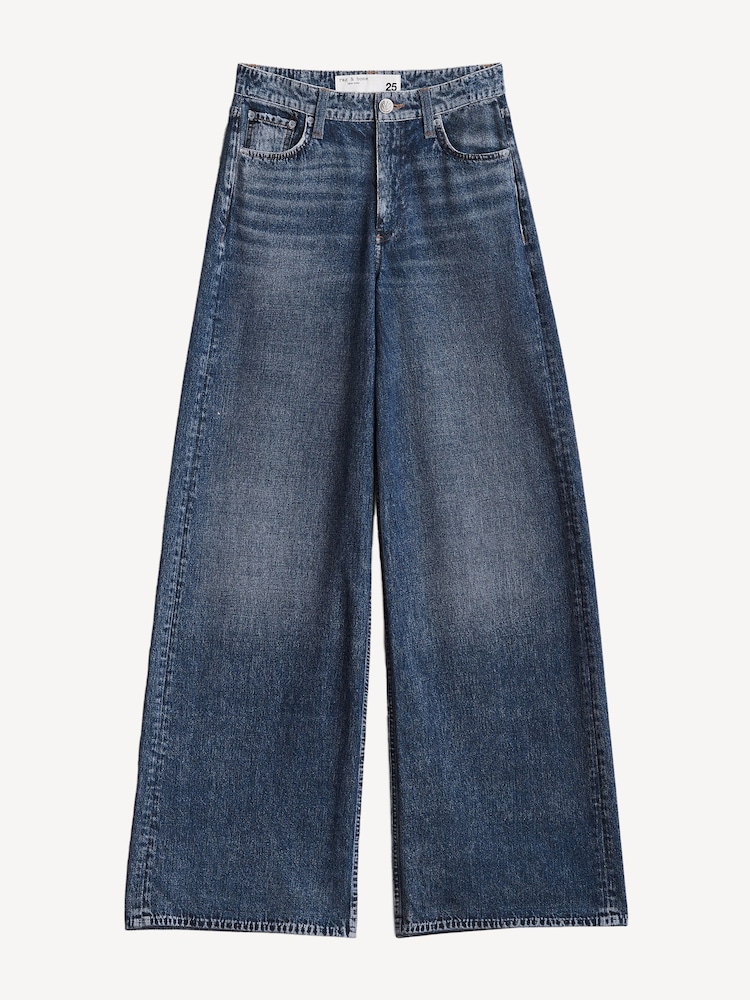 Rag & Bone Blue Miramar Sofie Flared High Rise Jeans - Image 4 of 4