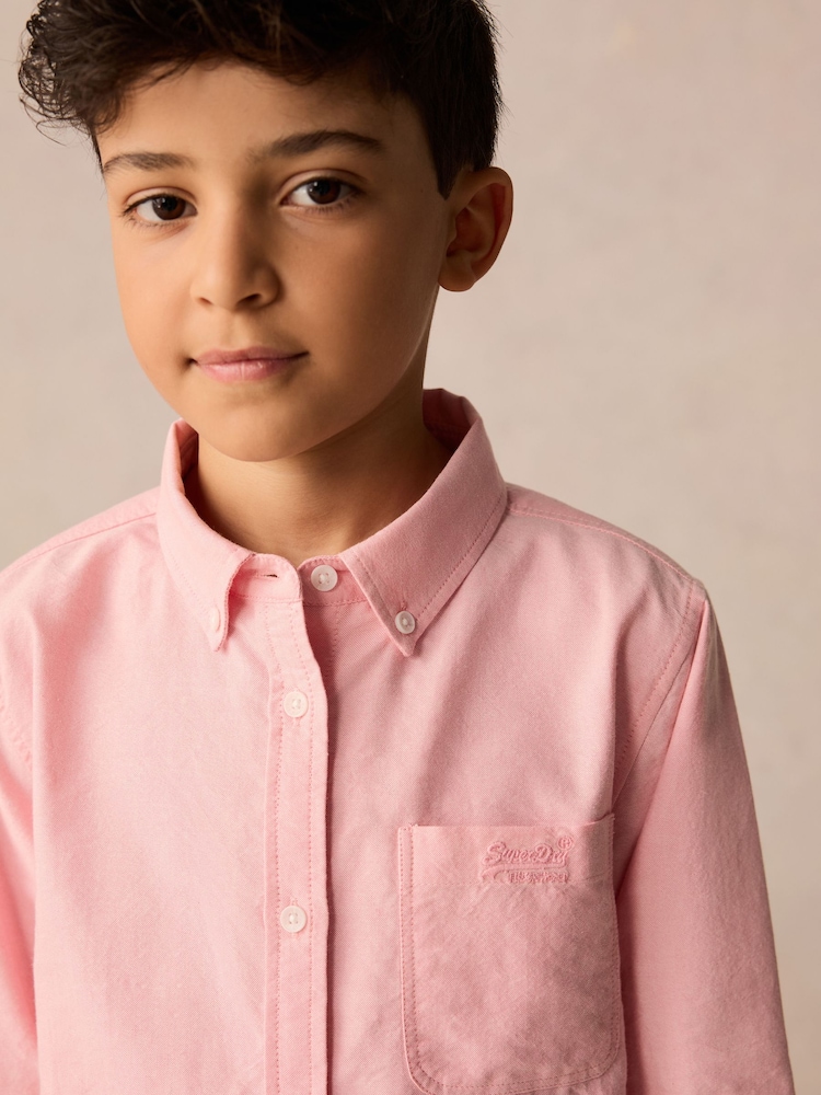 Superdry Pink Oxford Shirt - Image 3 of 5
