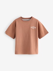 Superdry Brown/Cream T-Shirt 3 Pack - Image 3 of 6