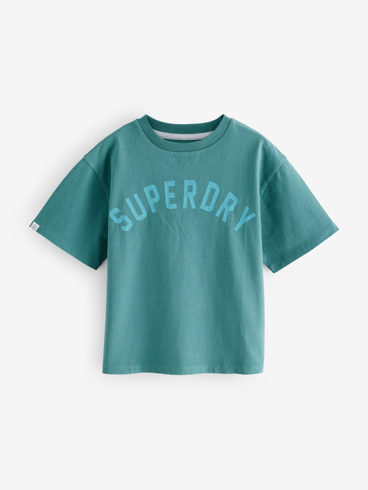 Superdry Brown/Cream T-Shirt 3 Pack - Image 4 of 6