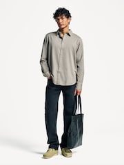Rag & Bone Green Finch Zig Zag Dobby Long Sleeve Shirt - Image 2 of 7