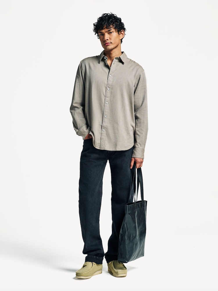 Rag & Bone Green Finch Zig Zag Dobby Long Sleeve Shirt - Image 2 of 7