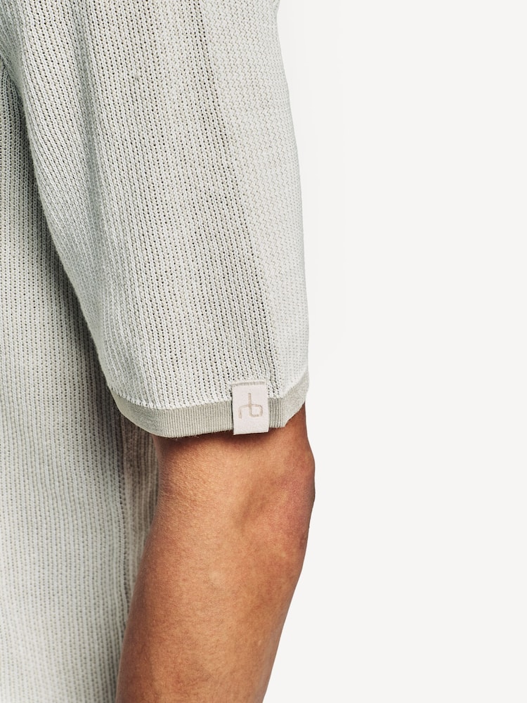 Rag & Bone Natural Harvey Knit Polo Shirt - Image 5 of 5
