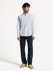 Rag & Bone White Tomlin Stretch Dobby Shirt - Image 2 of 6