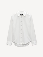 Rag & Bone White Tomlin Stretch Dobby Shirt - Image 6 of 6
