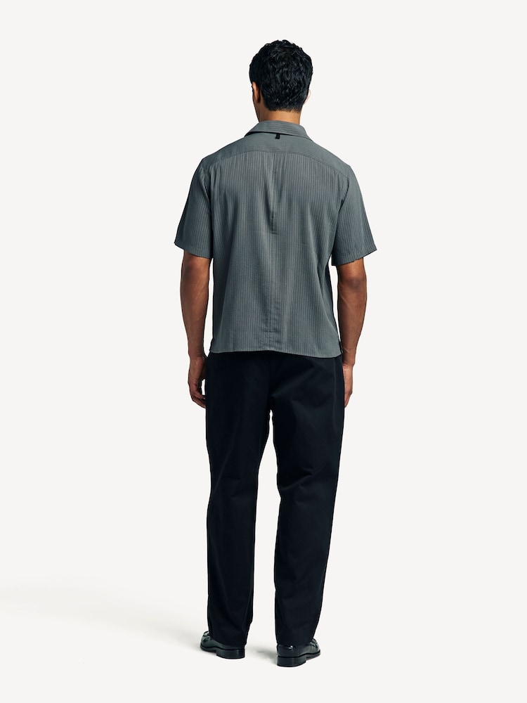 Rag & Bone Grey Dalton Short Sleeve Dobby Shirt - Image 2 of 7