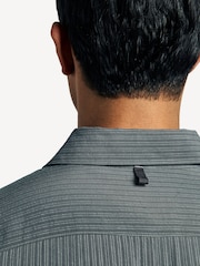 Rag & Bone Grey Dalton Short Sleeve Dobby Shirt - Image 6 of 7