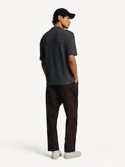 Rag & Bone Grey Rib Johnny Polo Shirt In Zuma Toweling - Image 2 of 7
