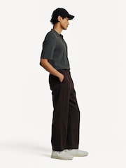 Rag & Bone Grey Rib Johnny Polo Shirt In Zuma Toweling - Image 3 of 7