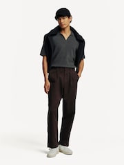 Rag & Bone Grey Rib Johnny Polo Shirt In Zuma Toweling - Image 5 of 7