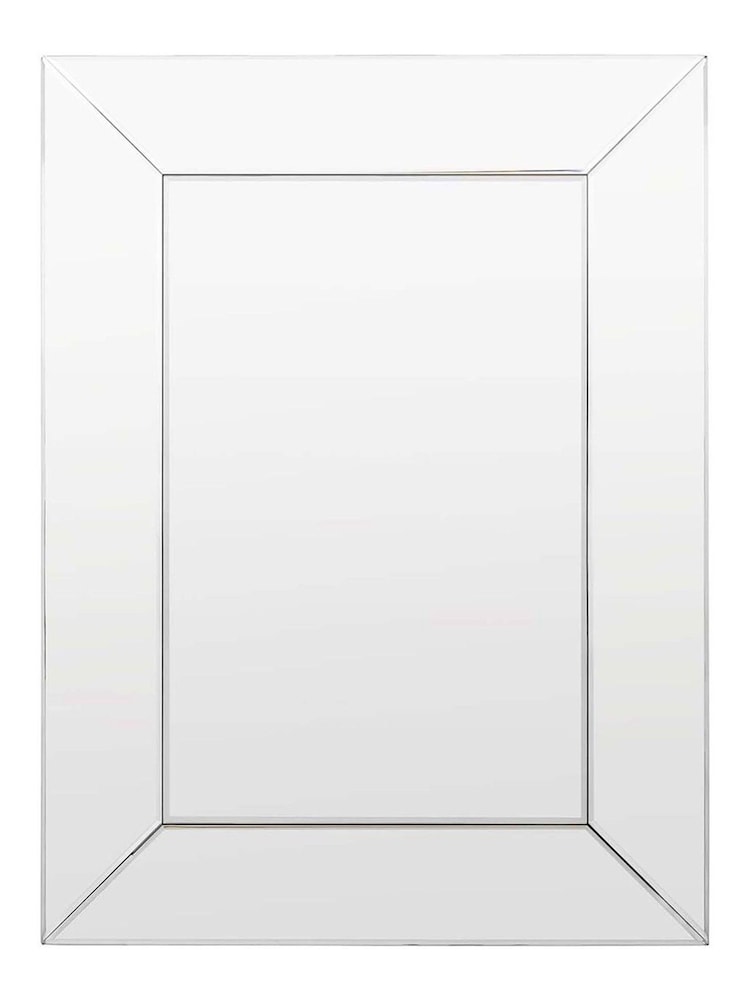 Gallery Home Silver Clear Bevelled Glass Wrexham Rectangle Wall Mirror - Image 1 of 4