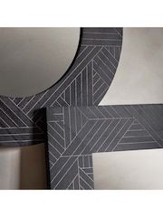 Gallery Home Black Wood Holywell Round Mirror - Image 2 of 6