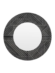 Gallery Home Black Wood Holywell Round Mirror - Image 3 of 6