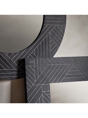 Gallery Home Black Wood Holywell Round Mirror - Image 4 of 6
