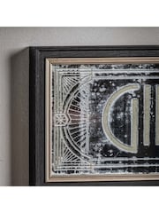Gallery Home Brown Retro Gin Bar Mirrored Sign - Image 2 of 3