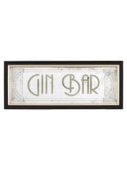 Gallery Home Brown Retro Gin Bar Mirrored Sign - Image 3 of 3
